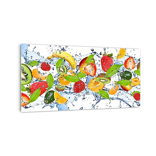 DekoGlas Küchenrückwand 'Früchte in Wasser ' in div. Größen, Glas-Rückwand, Wandpaneele, Spritzschutz & Fliesenspiegel