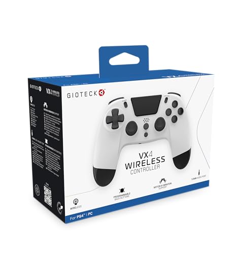 Gioteck - VX4 Premium Bluetooth Wireless Controller White for PS4 & PC