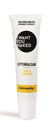 I want you naked - Lippen-Balsam mit Honig und Sanddorn, schützt und pflegt, 10 ml