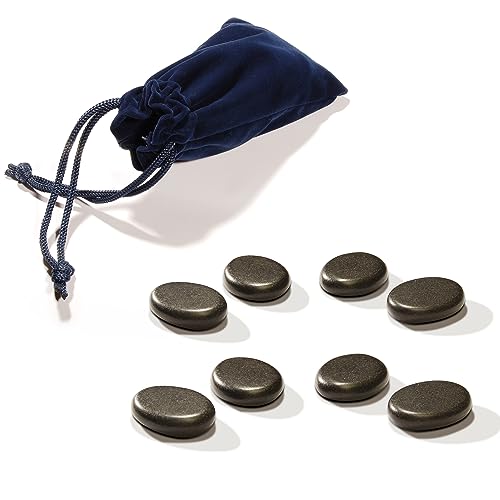 Master Massage Basalt Stein Zeh für Hot Stone Massage 8er Set (3.8cm x 2.5cm X0.8cm)