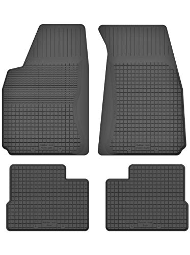 Gummimatten Fußmatten 1.5 cm Rand kompatibel mit Peugeot 106 I II (Bj. 1991-2005) ideal angepasst 4 -Teile EIN Set