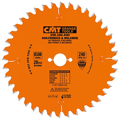 CMT Orange Tools 296.180.40h - Kreissägeblatt 180 x 2,8 x 20 Z 40 TCG-6 Grad