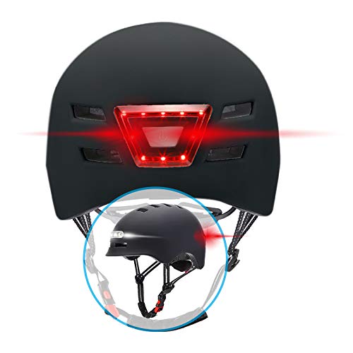 BEEPER Unisex Jugend ME135S-N Helm mit integrierter Beleuchtung, Schwarz, S