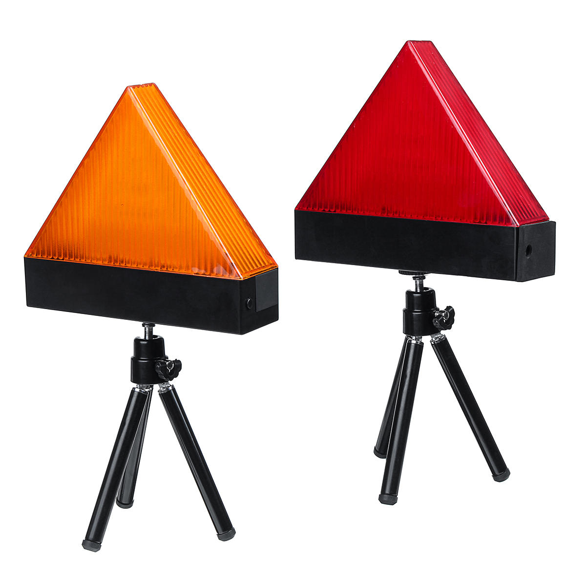 Universal wiederaufladbare LED Auto Dreieck Warnblitzleuchten rot / gelb mit Stativ Notfall Sicherheit Flash