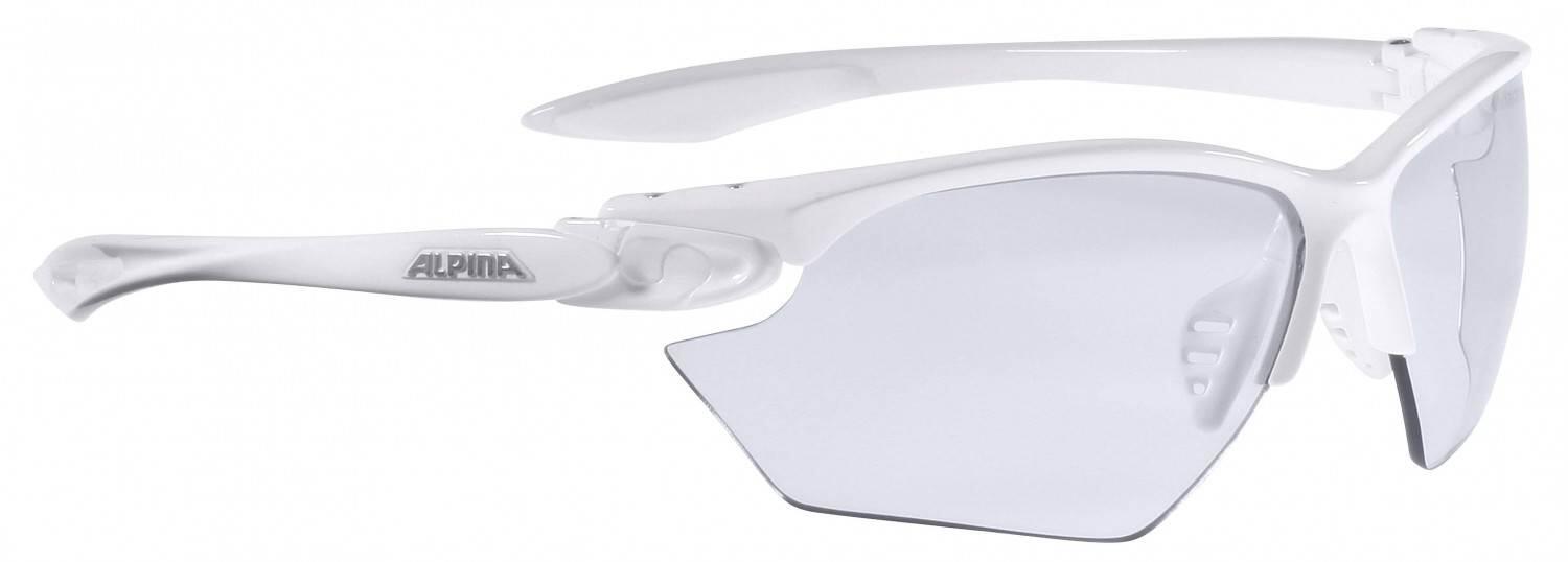 Alpina Twist Four S Varioflex+ Sportbrille (Farbe: 111 white, Scheibe: Varioflex black)