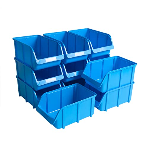 hünersdorff 12x Hünersdorff Sichtbox Stapelbox Lagerbox in Größe 4, aus Polystyrol, hohe Formstabilität und Belastbarkeit, Farbe: Blau