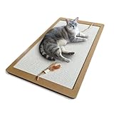 CanadianCat Company | Katzen Kratzbrett - Planky XXL - Kratzteppich Katze | interaktives Katzenspielzeug aus robustem Holz | ca. 70 x 35 cm Kratzfläche | Gesamtgröße ca. 80 x 40 x 2 cm