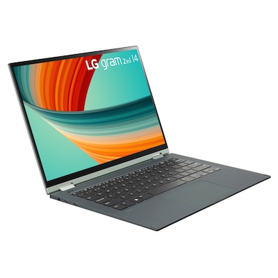 2023 LG Gram 14 Zoll Ultralight 2-in-1 Convertible Notebook & Tablet - 1.250g Intel Core i7 (16GB RAM, 1TB SSD, 16:10 IPS LCD Display mit Pen Touch, Thunderbolt 4, Win 11 Home, Mirametrix) - Grün