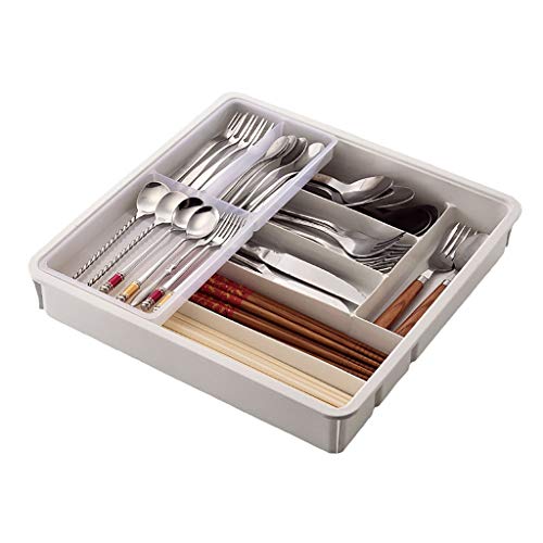 Cutlery tray Schublade Besteckkasten Küchenmesser und Gabel Lagerung und Veredelung Box Plastikaufbewahrungsbehälter (Size : 32x32x57mm)