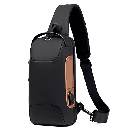 SSWERWEQ Brusttasche Men's Chest Bag Portable Backpack Men's Shoulder Outdoor Sports Cross Bag (Color : D)