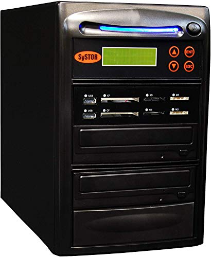 Systor SYS-USBSDCF-01 All-in-One Combo Flash Drive auf DVD Duplikator – Backup USB/SD/CF/MS Flash-Media-Karten auf eine einzelne CD/DVD Disc