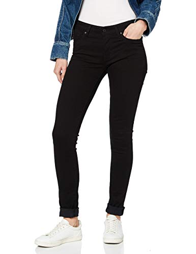 Levi's Damen 711 Skinny Jeans, Schwarz (Black Sheen 0052), 24W / 28L