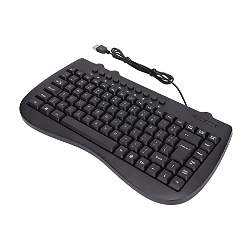 Kabelgebundene Tastatur, USB-Schnittstelle Touch Comfort 87 Tasten Stummschalttastatur Ultra flach für zu Hause oder im Büro