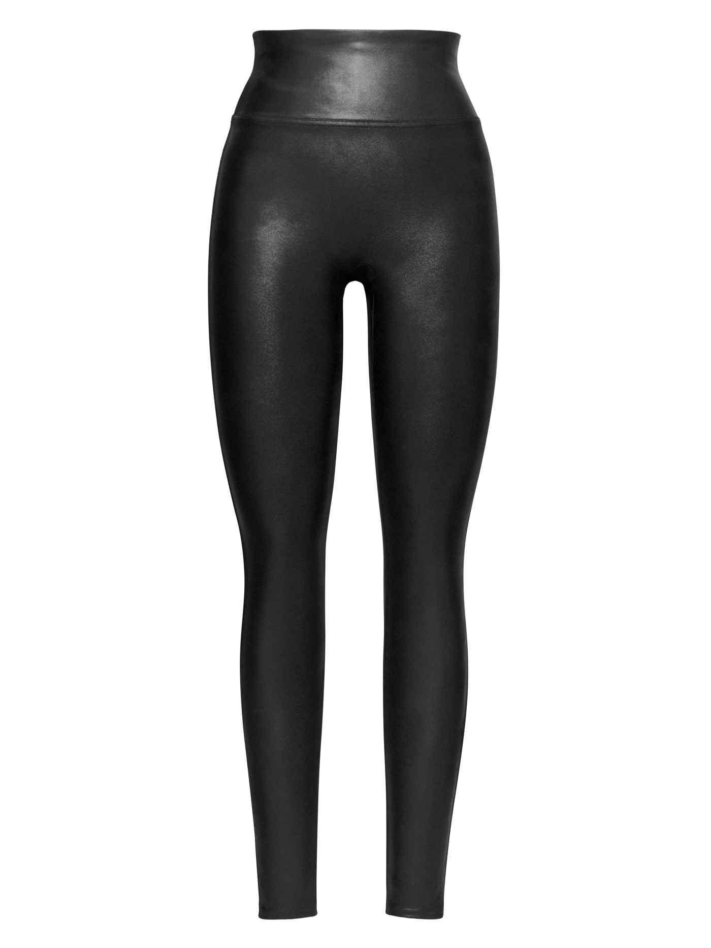 Spanx Damen Faux Leather Leggings Hose, Schwarz (Black Black), XS