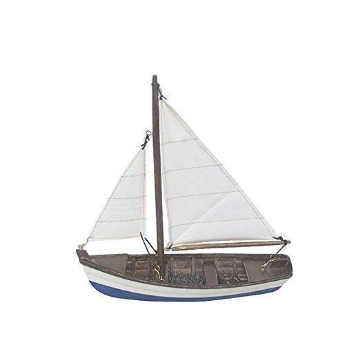 linoows Holsteiner Fischerboot, Segel Fischer, Segelboot, Modellschiff aus Holz