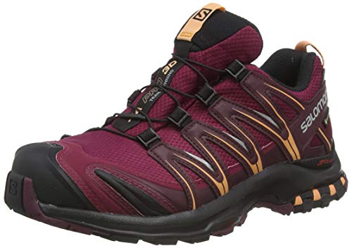 Salomon Damen Trail Running Schuhe, XA PRO 3D GTX W, Farbe: weinrot (rhododendron/winetasting/cantaloupe) Größe: EU 40