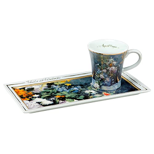 Goebel Frühlingsblumen Espresso Set, Porzellan, bunt, 20.0 x 10.0 x 7.5 cm