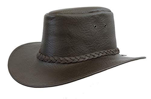 Original Kakadu Australia Lederhut Cowboyhut Australien-Hut mit Krempe in verschiedenen Varianten und Farben für Damen, Herren und Kinder, UPF 50+ Sonnenschutz