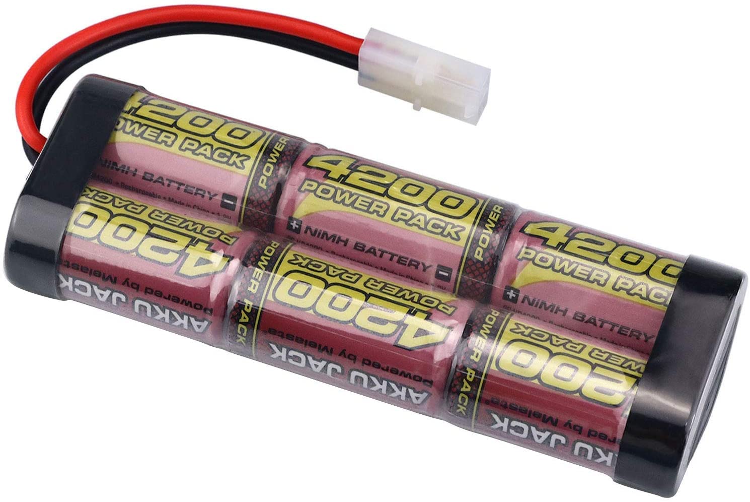 melasta 7,2V 4200mAh NiMH Akku Hochleistungs RC Akkupack Batterie für RC Racing Cars kompatible mit Tamiya Stecker, verlängerte Lebensdauer mit geringer Selbstentladung