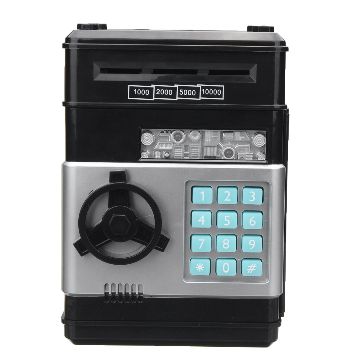 Code Key Lock Sparschwein Münzen Bargeld sparen Spardose Theke Mini Safe Box Geschenk für Kinder