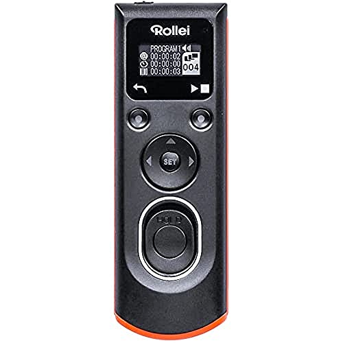 Rollei Kabelfernauslöser für Sony – erlaubt die Fernauslösung, Langzeitbellichtungen, Serienbild und Zeitintervall Aufnahmen Ihrer Canon DSLM/DSLR Kamera, OLED-Display beleuchtet