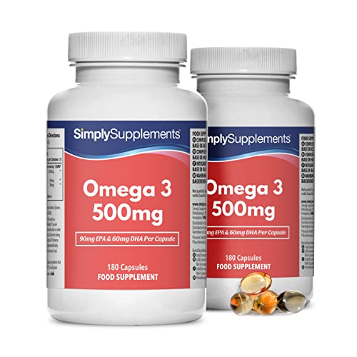 Omega 3 500mg - reich an EPA & DHA - 360 Kapseln - SimplySupplements