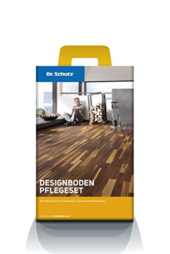 Dr. Schutz Designboden Pflegeset für Vinyl-Bodenbeläge PU Reiniger + Vollpflege, Reinigungs- und Schutz-Set für PVC, Vinyl und Linoleum