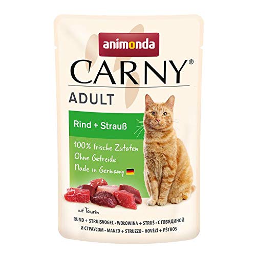 animonda Cat Portionsbeutel Carny Adult Rind + Strauß 85g (Menge: 12 je Bestelleinheit)