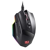 Redragon M813 Wired Gaming Mouse, 16000 DPL, 10 programmierbare Tasten, RGB Hintergrundbeleuchtung, hochpräziser optischer Sensor