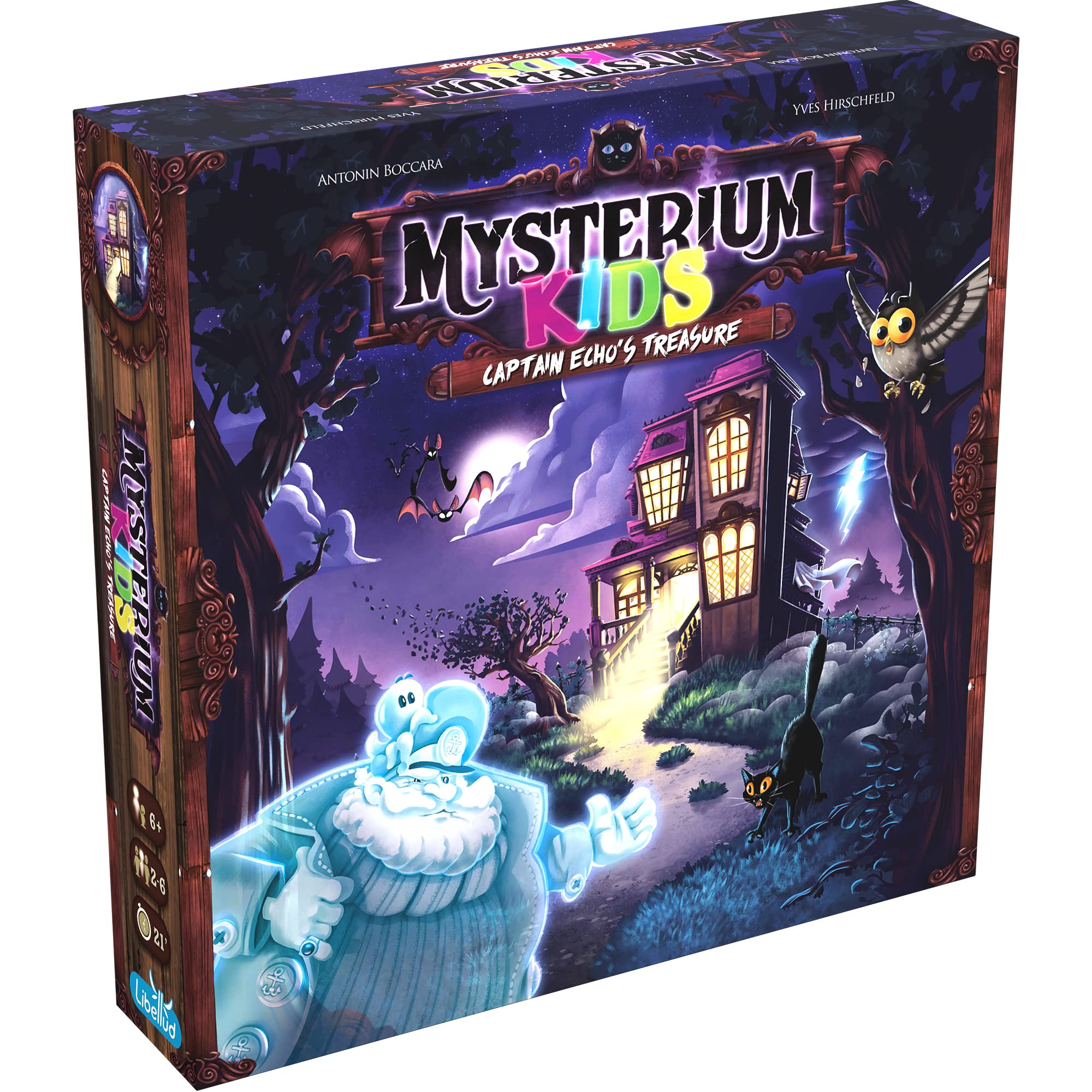 Libellud Mysterium Kids: Captain Echo's Treasure, Familien-Brettspiel, ab 6 Jahren, 2–6 Spieler, 20 Minuten Spieldauer