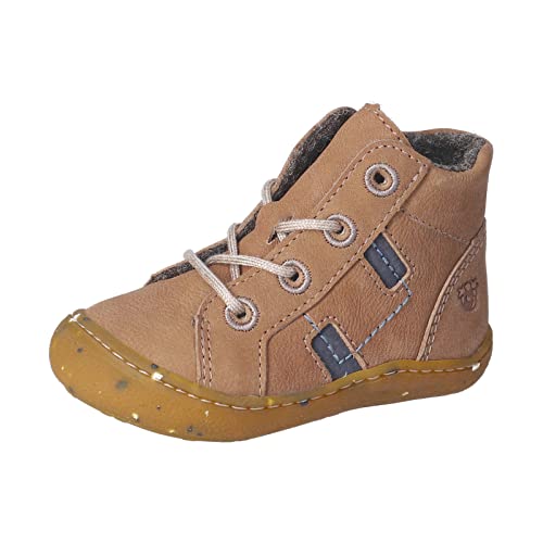 RICOSTA Jungen Lauflernschuhe CAJU,Kinder Boots,lose Einlage,RICOSTAcare,schnürschuhe,schnürer,schnürstiefelchen,Booties,Caramel (260),28 EU