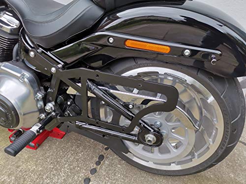 Halter XL von ORLETANOS kompatibel mit Satteltaschenhalter für folgende Harley-Davidson Softail Modelle ab 2018: Breakout Fat Bob Fat Boy Heritage Classic Low Rider Softail Slim Sport Glide Street