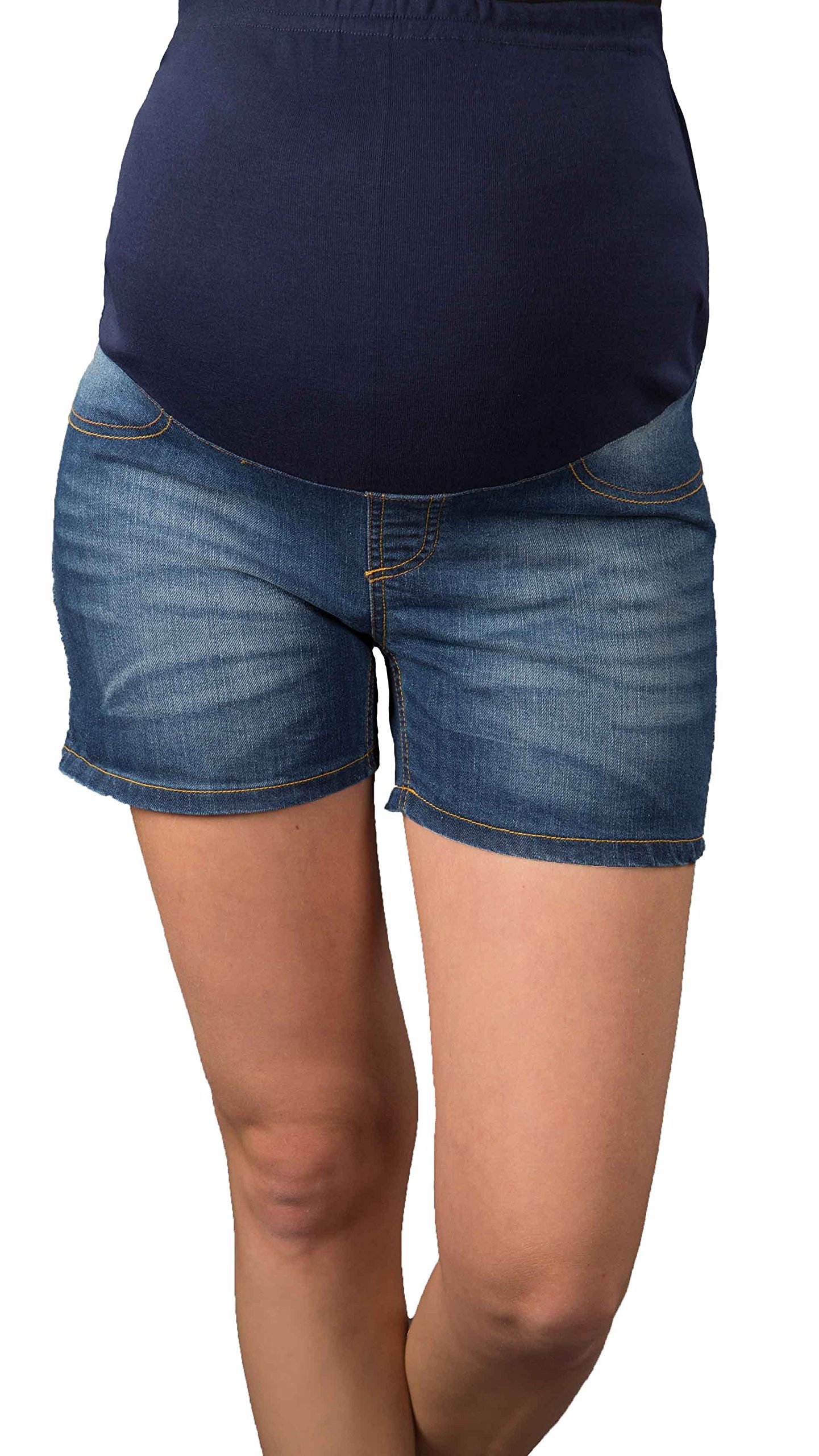Kurze Jeans Umstandsshorts/Umstandshose Bauchband Umstandsmode/Shorts Denim Gr. 34