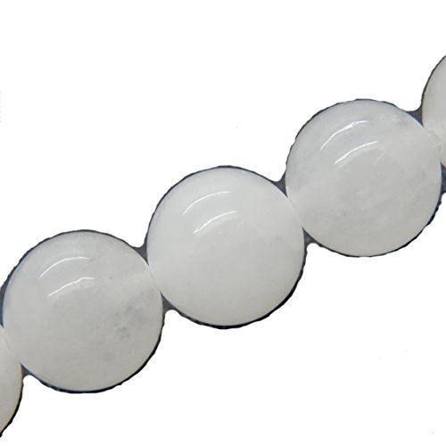 Fukugems Naturstein perlen für schmuckherstellung, verkauft pro Bag 5 Stränge Innen, White Jade 10mm