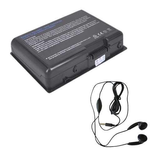 amsahr 3589-03 Ersatz Batterie für Toshiba 3589, Qosmio F45/F40, PA3589U-1BAS - Umfassen Stereo Ohrhörer schwarz