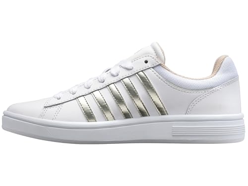 K-Swiss Damen Court Winston Sneaker, White/Pumice Stone, 38 EU