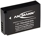 ANSMANN Ersatzakku für A-Can LP-E12 Li-Ion Digicam Akku 7,4V/750mAh für Canon Foto Digitalkamera, Zweitakku ideal für Hobby- und professionelle Fotografen, 100% kompatibel