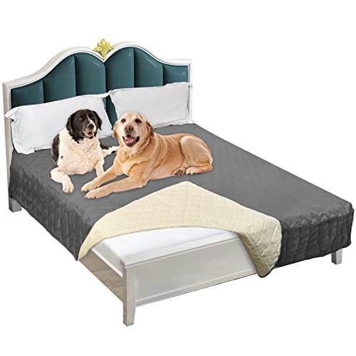 LOSOO Hundebettteppich - Gesteppte Anti-Rutsch-Möbeldecke für Haustierdecken in den Größen S L XL | Beidseitig verwendbare Hundematte, Sofa-Schutzhülle für Schlafzimmer,