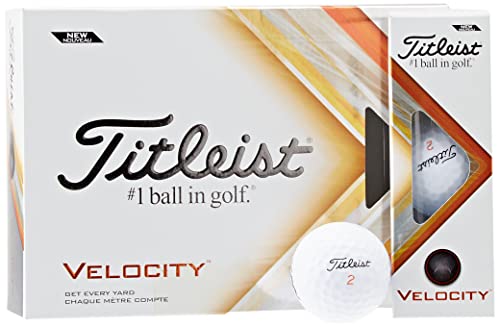Titleist Velocity Visi Golfball, Herren, Weiß, Einheitsgröße