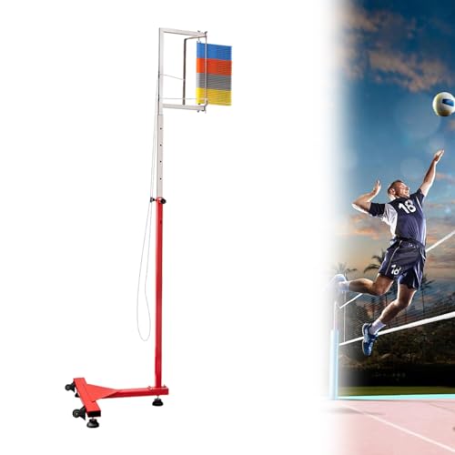 KYZTMHC Vertikaler Sprungtester mit Rädern Freistehende Sport-Vertikalsprungstange Vertikalsprungmessgerät für Volleyball, Basketball (Color : Four Colors, Size : 5.5-11.8ft)