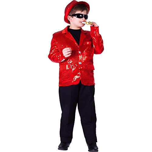 Dress Up America Völlig gefütterte rote Pailletten-Jacke für Kinder