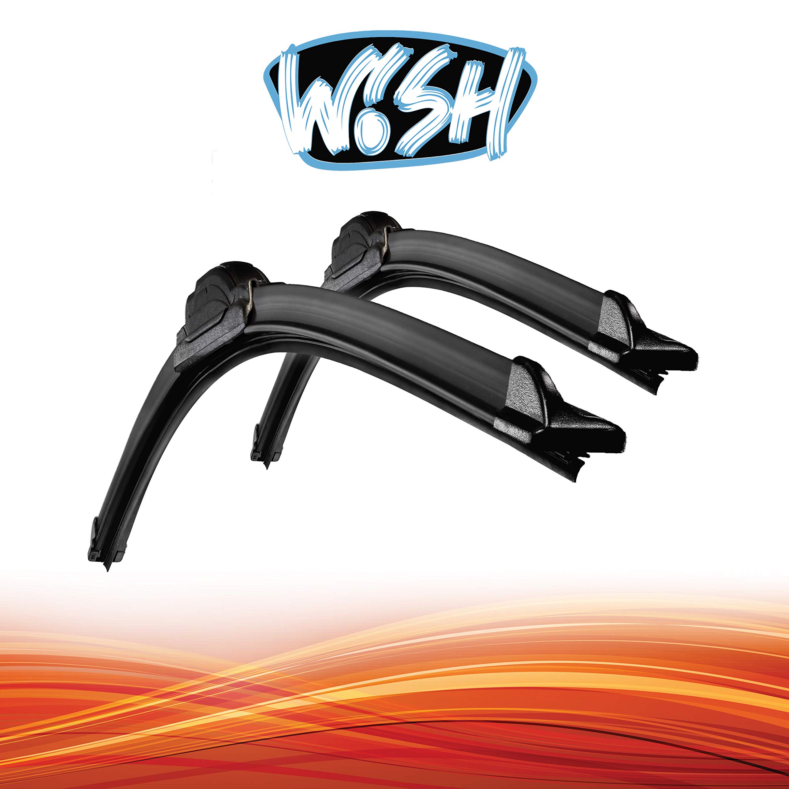 Wish® Universal Premium Satz Front Scheibenwischer Länge: 26" 650mm / 20" 500mm Wischblätter Vorne Flachbalkenwischer UP26.20.C