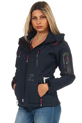 Geographical Norway Damen Softshell Jacke G-Tansy - Navy/F.PINK - XL/4