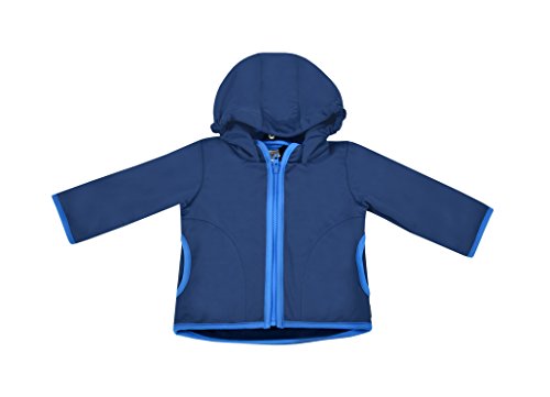 be! Baby/Kinder Softshell Jacke mit Leichter Fleece-Schicht innen, Wassersäule: 10.000 mm, Gr. 92/98, dunkelblau