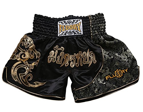 FLUORY Muay Thai Fight Shorts, MMA Shorts Bekleidung Training Käfig Kampf Grappling Martial Arts Kickboxing Shorts Kleidung