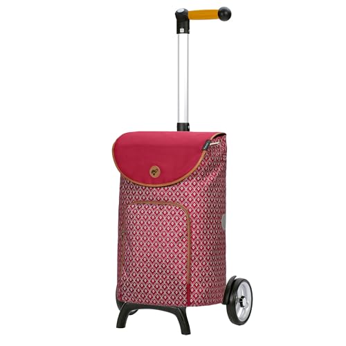 ANDERSEN Einkaufstrolley - Unus Shopper Fun Famke rot 47 L Hackenporsche, modisch, Thermo, Aluminium, Griff ergonomisch, leicht