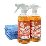 Shinykings Premium Waterless Car Wash Kit mit Ultra Car Shine Effekt California Wash&Shine 66 | Leistungsstarke Autowaschseife für alle Oberflächen | Kratzfreier & biologisch abbaubarer Autoreiniger