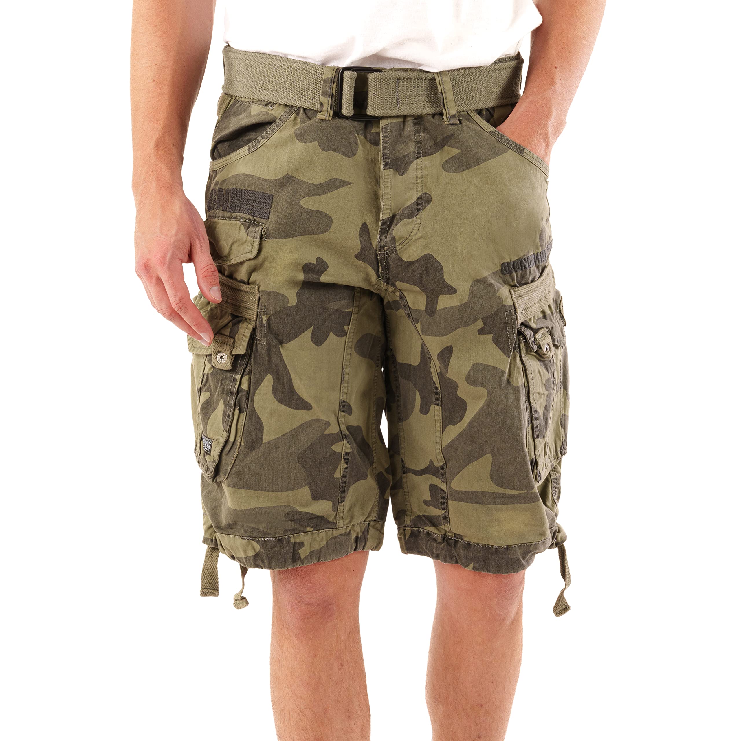 Geographical Norway Herren Cargo Short People (XXL, Grey Camo)