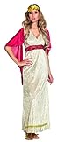Boland - Kostüm für Erwachsene Livia, langes Kleid mit Gürtel und Haar-Kranz, römische Göttin, Rom, Ägypten, Karneval, Mottoparty