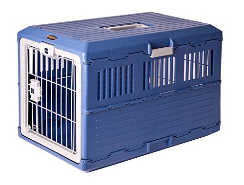 IRIS, faltbare Transportbox für Hunde und Katzen FC-670, Kunststoff, parisblau, 68,6 x 40,3 x 47,8 cm